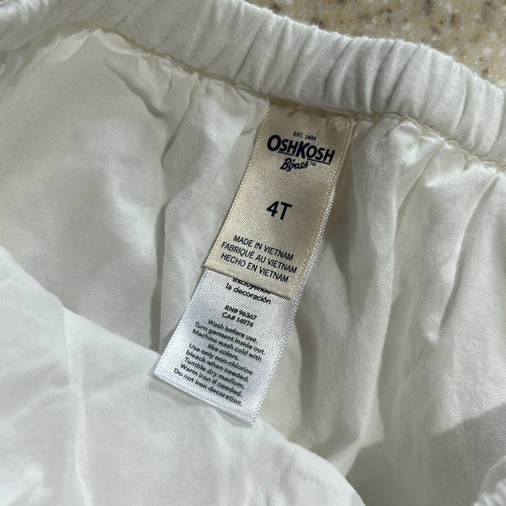 Oshkosh 4t white eyelet skirt 100% cotton - Picture 2 of 5